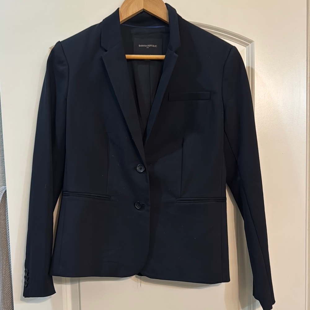 Banana Republic Black Blazer Tailored Suit Jacket